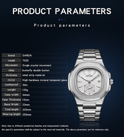 Reloj de Pulsera Hombre Acero Inoxidable Calendario Luminoso Resistente al Agua - Image 9