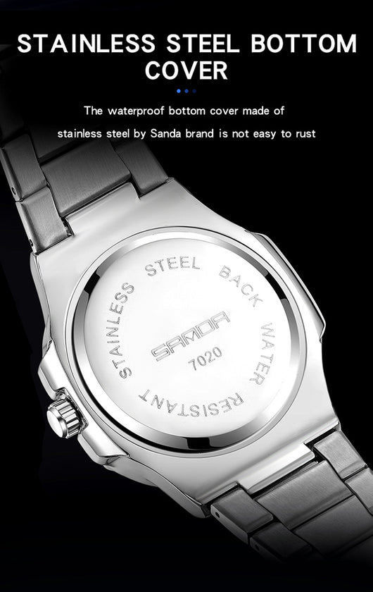 Reloj de Pulsera Hombre Acero Inoxidable Calendario Luminoso Resistente al Agua - Image 13