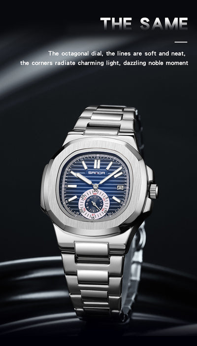 Reloj de Pulsera Hombre Acero Inoxidable Calendario Luminoso Resistente al Agua - Image 19