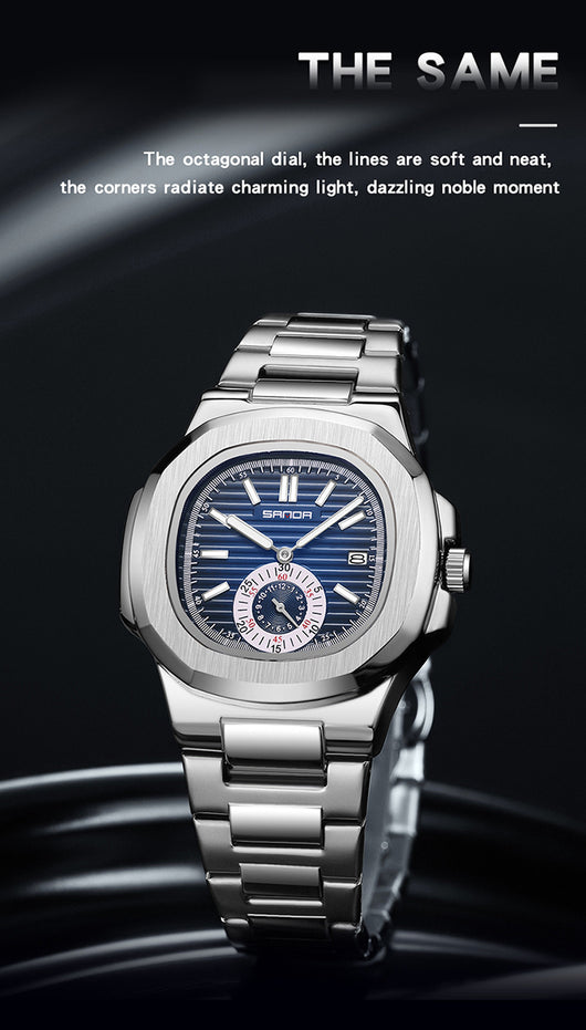 Reloj de Pulsera Hombre Acero Inoxidable Calendario Luminoso Resistente al Agua - Image 19