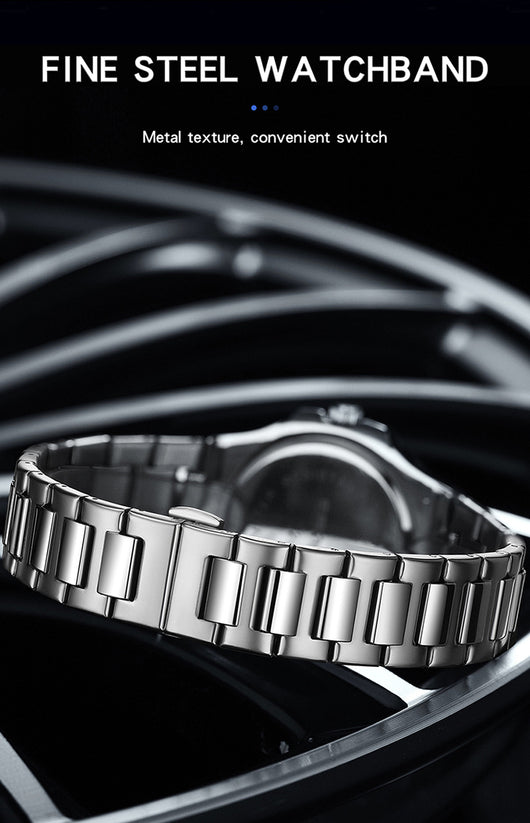 Reloj de Pulsera Hombre Acero Inoxidable Calendario Luminoso Resistente al Agua - Image 22