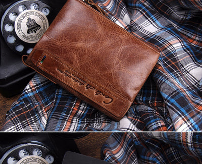Billetera Compacta de Cuero Genuino para Hombre - Image 29