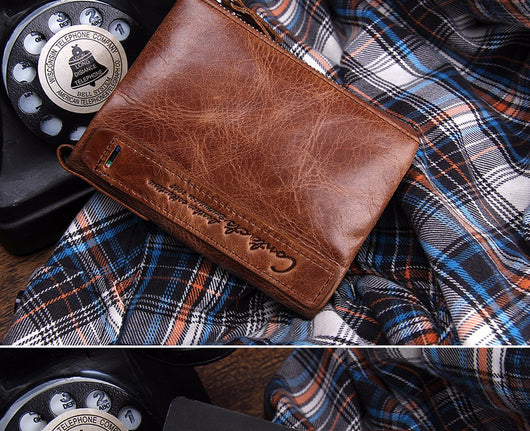 Billetera Compacta de Cuero Genuino para Hombre - Image 29