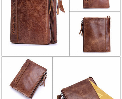 Billetera Compacta de Cuero Genuino para Hombre - Image 31