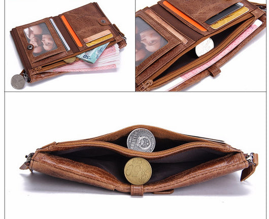 Billetera Compacta de Cuero Genuino para Hombre - Image 32