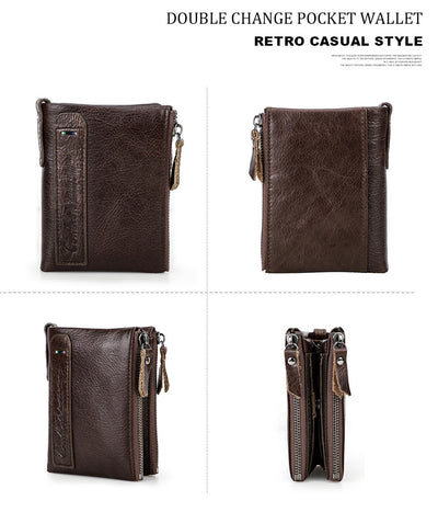 Billetera Compacta de Cuero Genuino para Hombre - Image 33