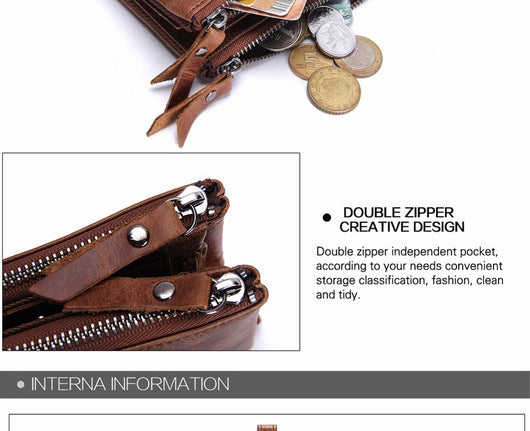 Billetera Compacta de Cuero Genuino para Hombre - Image 35