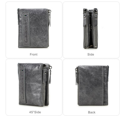 Billetera Compacta de Cuero Genuino para Hombre - Image 36