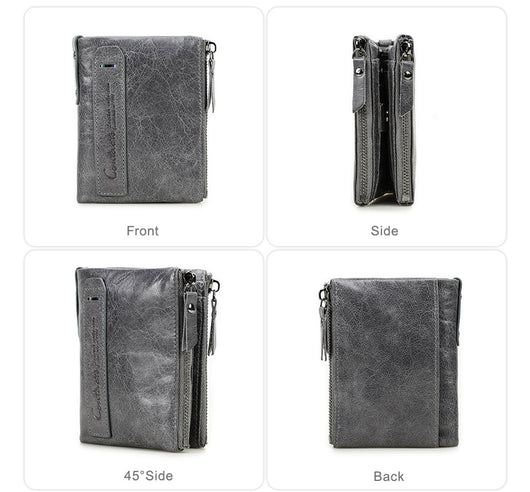 Billetera Compacta de Cuero Genuino para Hombre - Image 36