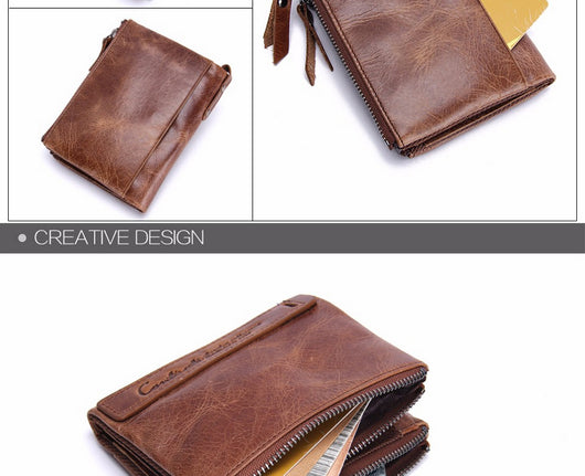 Billetera Compacta de Cuero Genuino para Hombre - Image 37