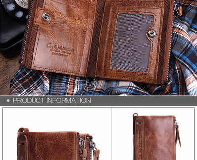 Billetera Compacta de Cuero Genuino para Hombre - Image 41