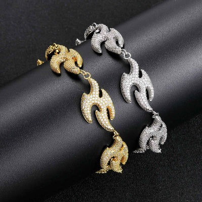 Pulsera Geométrica Golondrina con Micro Diamantes - Accesorio Hip Hop - Image 30