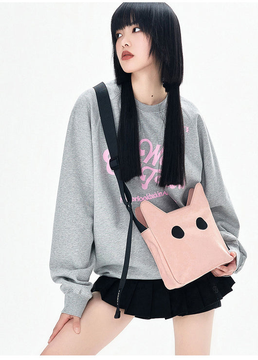 Bolsa Mensajera Grande con Diseño de Gato - Lona y Nylon de Alta Capacidad - Image 20