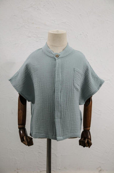 Camisa de Gasa Doble Capa para Niño - Top Casual de Manga Corta - Image 34