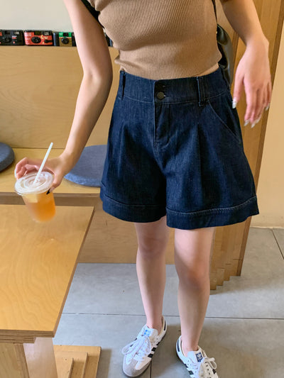 Shorts de Mezclilla Talle Alto Cintura Ancha para Mujer Petite - Image 20