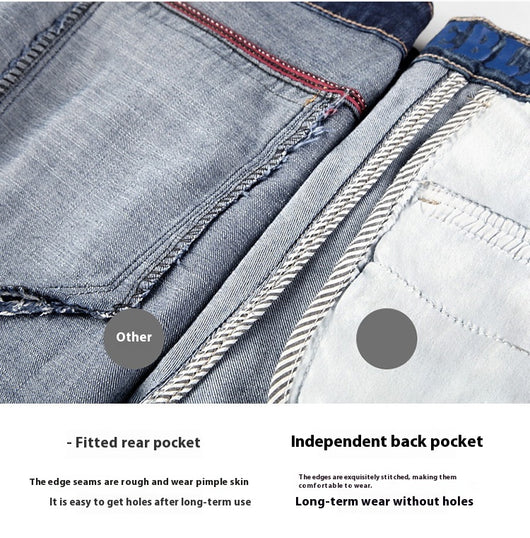 Pantalones Cortos Denim Slim Fit - Shorts Casuales Cropped - Image 17