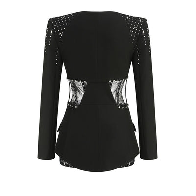 Conjunto Dos Piezas Ajustado con Cutout y Strass - Manga Larga Reductora - Image 53