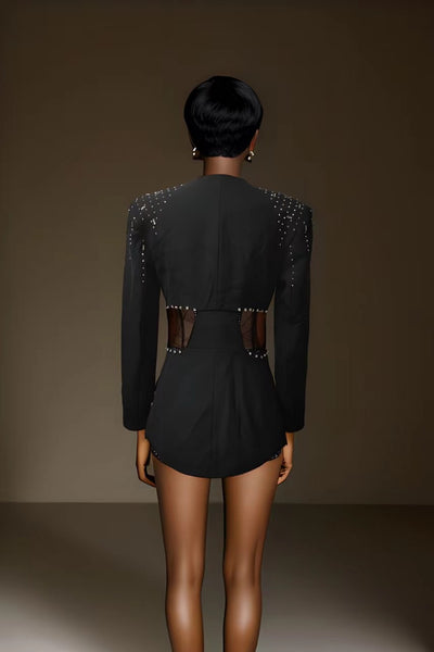 Conjunto Dos Piezas Ajustado con Cutout y Strass - Manga Larga Reductora - Image 59