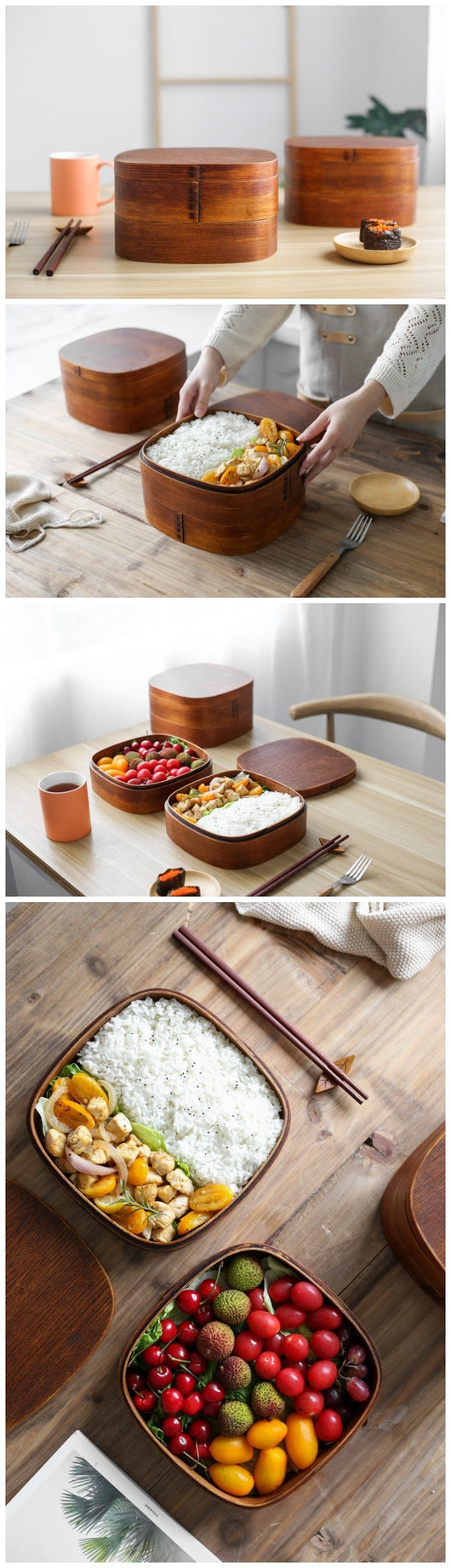 Lonchera Bento Japonesa Compartimentada de Múltiples Capas - Image 13
