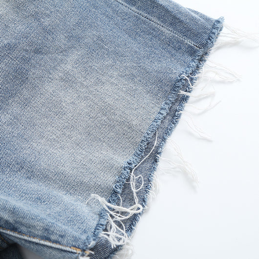 Shorts de Mezclilla Baggy Rotos con Acabado Raw Edge - Image 33