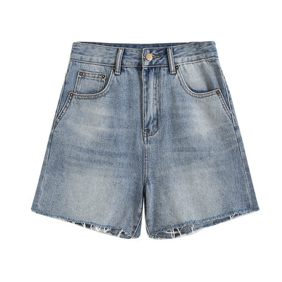 Shorts de Mezclilla Baggy Rotos con Acabado Raw Edge - Image 39