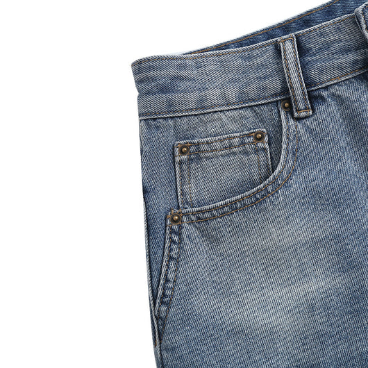Shorts de Mezclilla Baggy Rotos con Acabado Raw Edge - Image 42