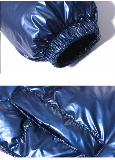 Chaqueta de Algodón con Cuello Alto Brillante para Hombre - Image 12