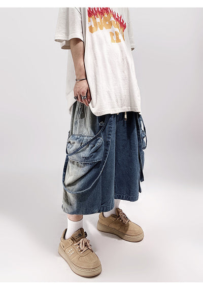 Shorts Denim Cargo Suelto Five Points Casual para Hombre - Image 42