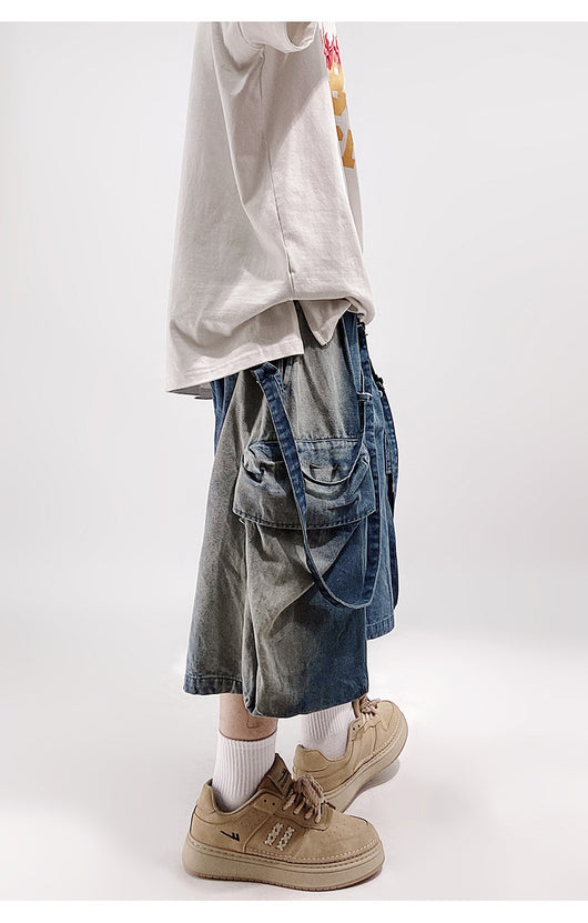 Shorts Denim Cargo Suelto Five Points Casual para Hombre - Image 51