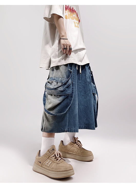 Shorts Denim Cargo Suelto Five Points Casual para Hombre - Image 56