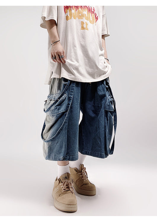 Shorts Denim Cargo Suelto Five Points Casual para Hombre - Image 58