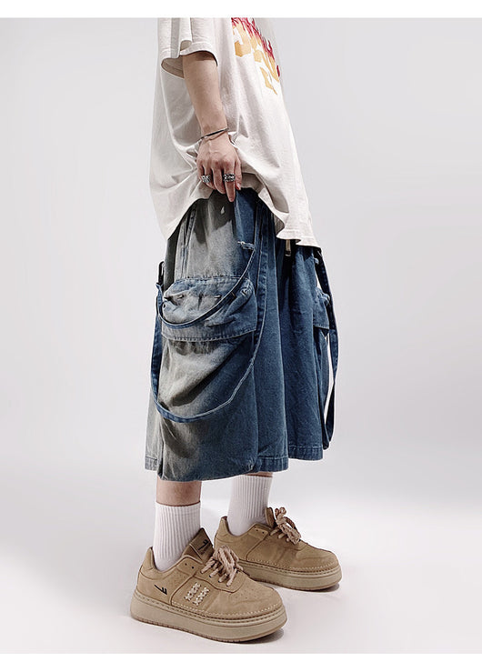Shorts Denim Cargo Suelto Five Points Casual para Hombre - Image 59