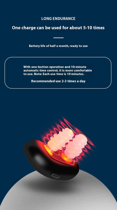 Black intelligent infrared nasal relief device with two translucent nasal probes, shown at an angle. - Image 33