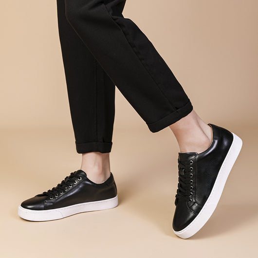 Zapatos de Cuero Genuino Respirable con Suela Gruesa - Estilo Británico Casual y Deportivo - Image 23