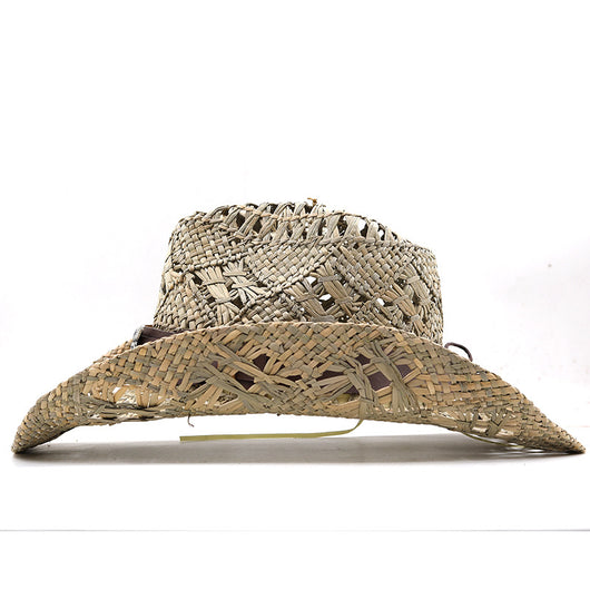 Sombrero Vaquero Occidental Tejido a Mano con Decoración de Pasto Natural - Image 14