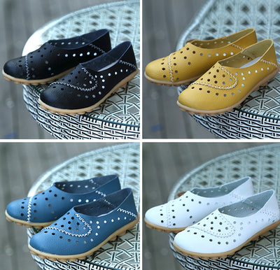 Zapatos Planos de Cuero para Mujer con Tacón Bajo - Image 15