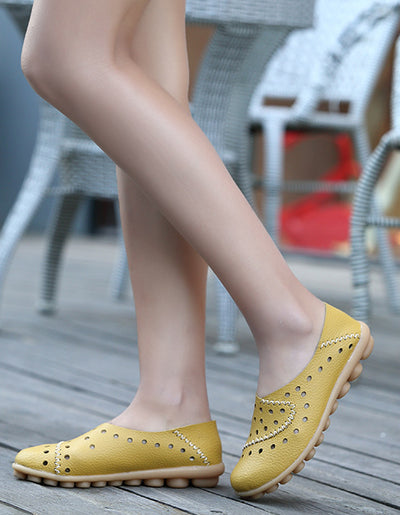 Zapatos Planos de Cuero para Mujer con Tacón Bajo - Image 16