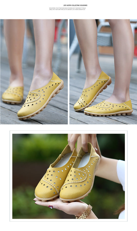 Zapatos Planos de Cuero para Mujer con Tacón Bajo - Image 19