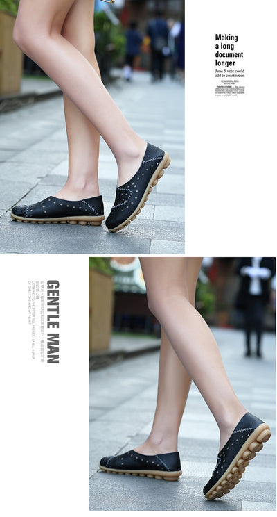 Zapatos Planos de Cuero para Mujer con Tacón Bajo - Image 23