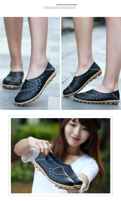 Zapatos Planos de Cuero para Mujer con Tacón Bajo - Image 25