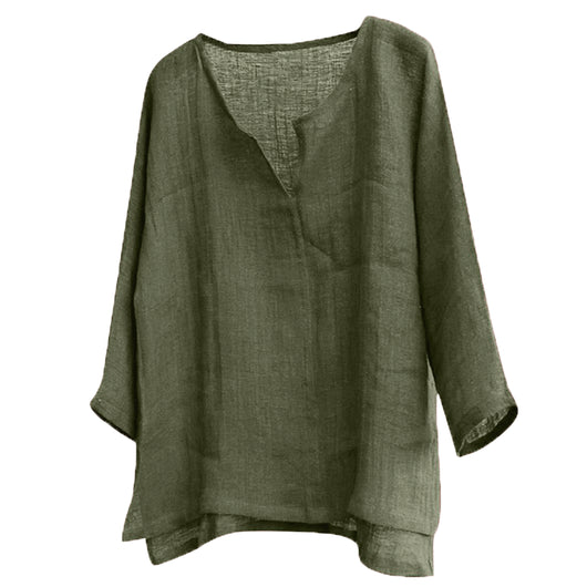 Camisa de Manga Larga Escote en V Estilo Chino para Hombre - Image 23