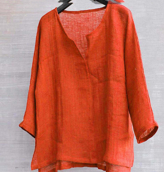Camisa de Manga Larga Escote en V Estilo Chino para Hombre - Image 28