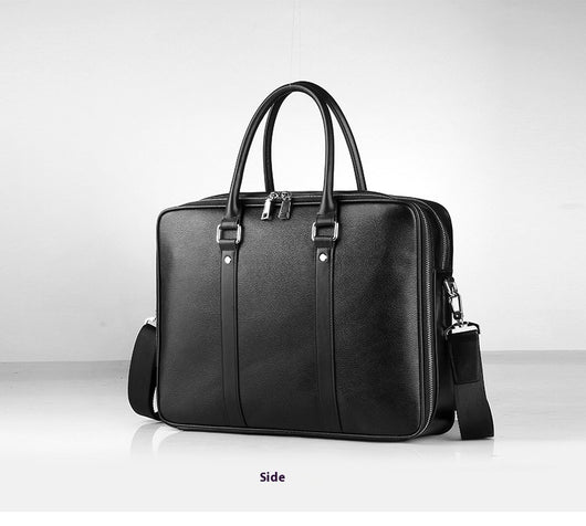Bolso de Cuero Genuino para Hombre con Doble Cierre - Image 8