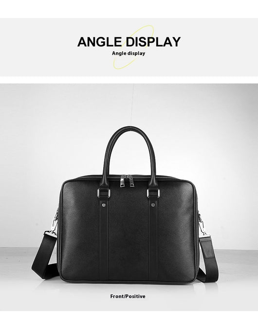 Bolso de Cuero Genuino para Hombre con Doble Cierre - Image 12