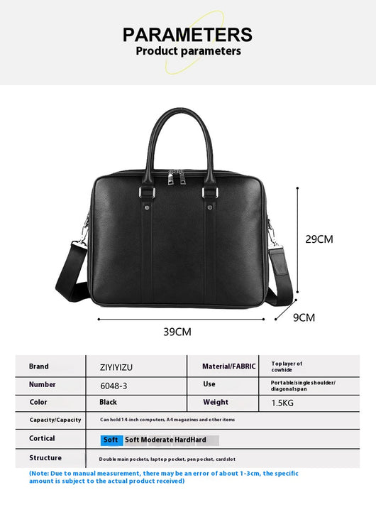 Bolso de Cuero Genuino para Hombre con Doble Cierre - Image 19
