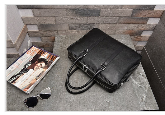 Bolso de Cuero Genuino para Hombre con Doble Cierre - Image 20