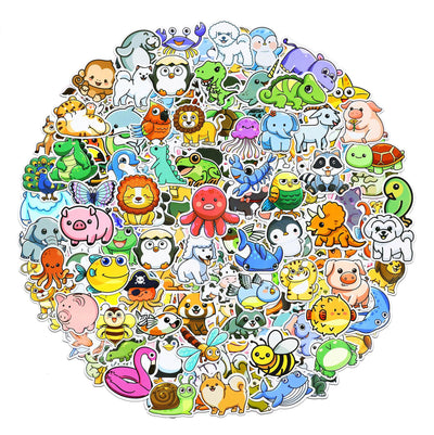 200 assorted waterproof PVC stickers featuring diverse designs like sunflowers, butterflies, rainbows, travel scenes, and positive quotes. - Image 24