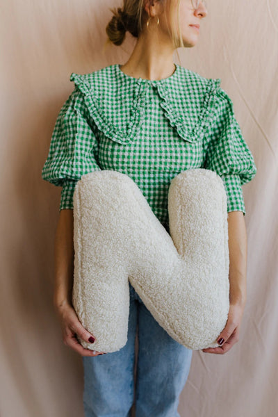 Almohada de Letras en Lana Merino para Niños - Comodidad y Descanso Suave - Image 46