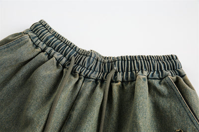 Shorts de Mezclilla con Detalle de Moño para Hombre - Estilo Urbano Americano Verano - Image 24
