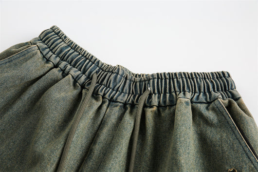Shorts de Mezclilla con Detalle de Moño para Hombre - Estilo Urbano Americano Verano - Image 24